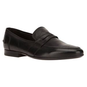LANVIN LEATHER PENNY LOAFER BLACK SZ: 10